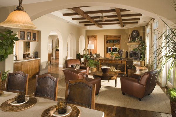 A View of the Family Room from the Dining Room