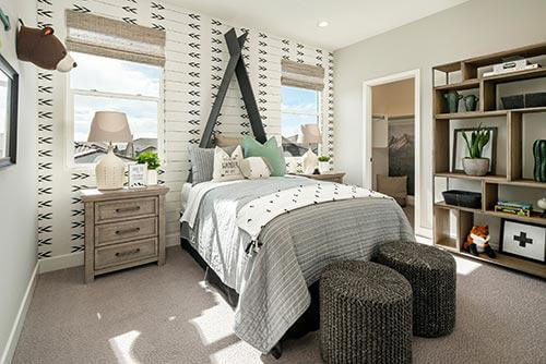 bedroom in the Savannah plan at Allevare by Toll Brothers