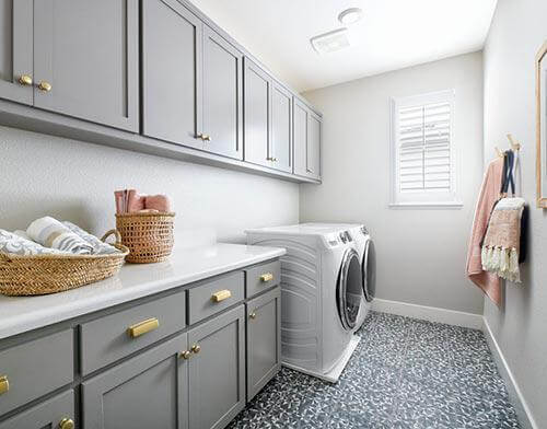 laundry room at Splash Plan Two at One Lake in Fairfield, California