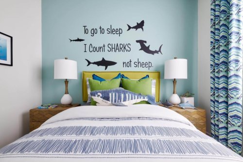 shark themed kid’s bedroom by Chameleon Design