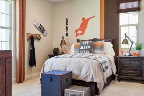 skateboard theme kid’s bedroom by Chameleon Design