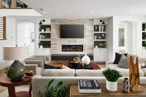 living room at Loden Plan Seven in Encinitas, California
