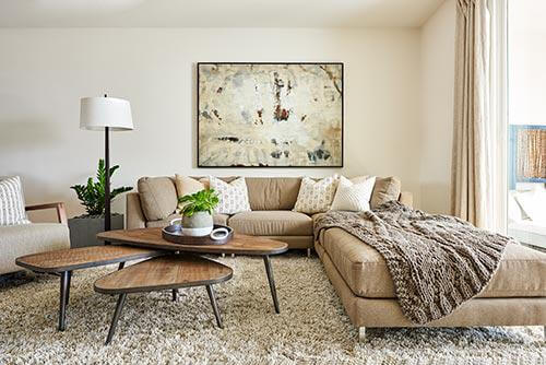 beige and cream living room