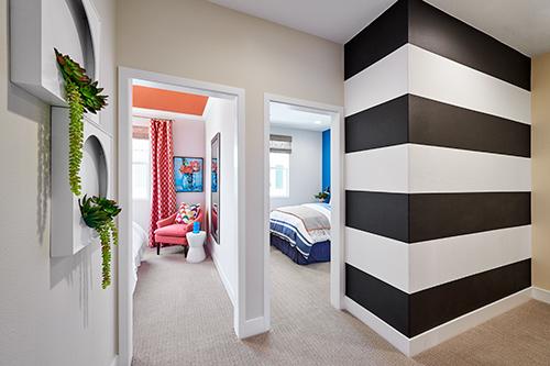 black and white striped painted wall Bristol