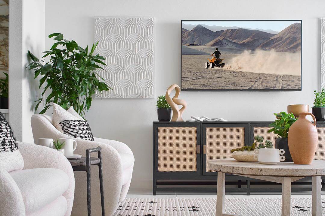 earth tones and desert hues in living area