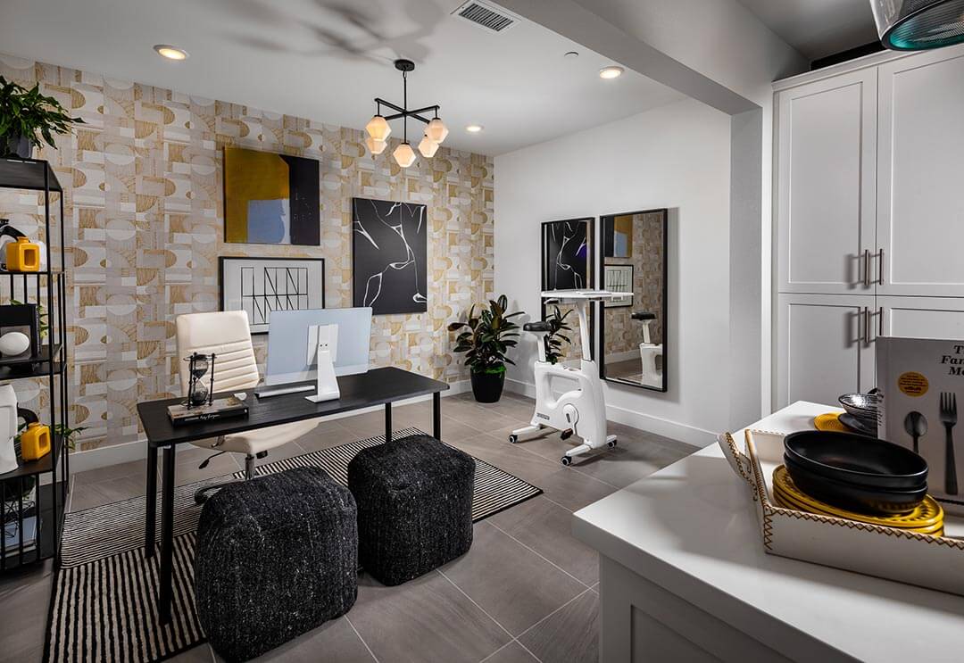 Terra at The Landing at Tustin Legacy - Plan 4 was a finalist for Best Interior Merchandising of an Attached Home Plan Priced under $750,000 at the 2022 SOCAL MAME Awards