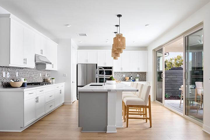 white kitchen with natural accents