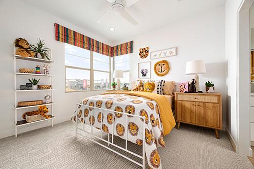 kids bedroom with lion theme